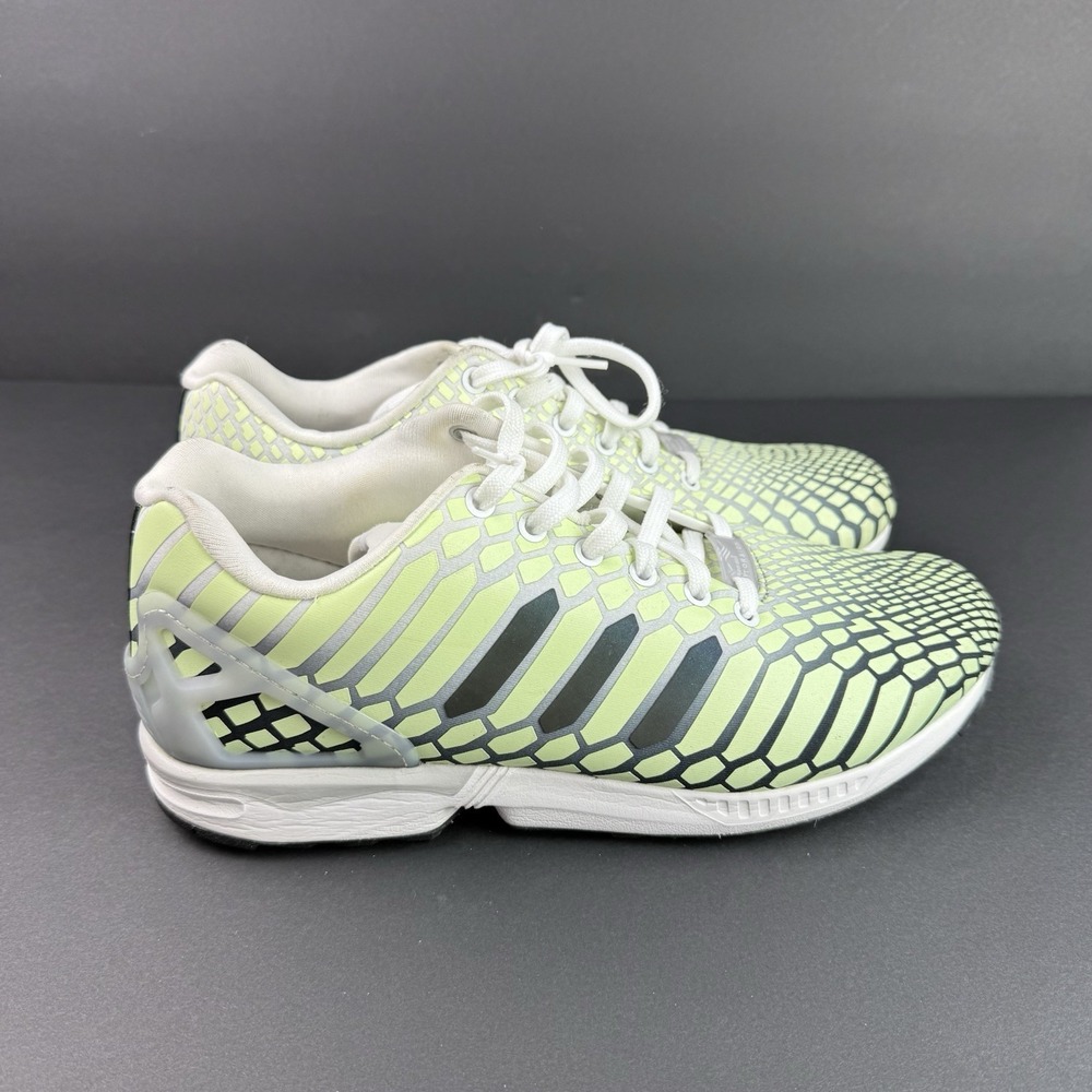 Adidas ZX FLUX XENO Glow-In-The-Dark Running 8000 TORSION gym Shoes Men sz 10 - Picture 6 of 11